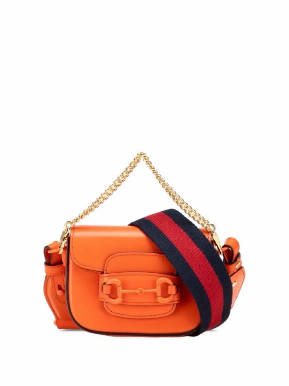 Gucci Horsebit 1955 Mini Bag in Orange Leather